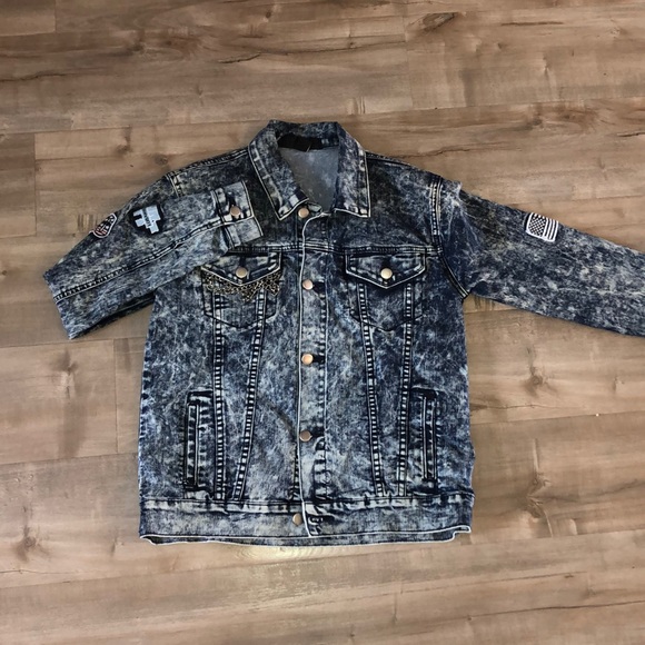 Acid Washed Denim Jacket - Picture 1 of 4